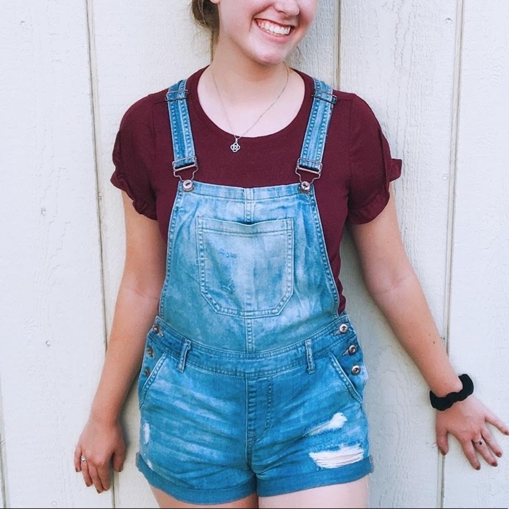 Jean Short Overalls